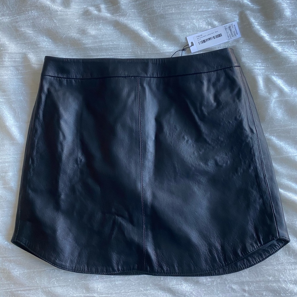 Bb Dakota NWT black genuine leather skirt